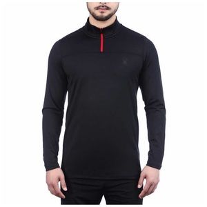 2 XL Spyder Active Fleece Lined 1/4 Zip Long Sleeve Shirts (1 Black and 1 Gray)